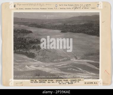 Landing Fields - Philippines - Mindanao Island, Aerial Photograph. Stock Photo