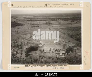 Landing Fields - Philippines - Mindanao Island, Aerial Photograph. Stock Photo