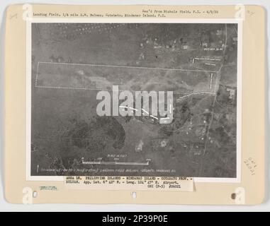 Landing Fields - Philippines - Mindanao Island, Aerial Photograph. Stock Photo