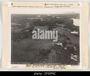 Landing Fields - Philippines - Mindanao Island, Aerial Photograph. Stock Photo