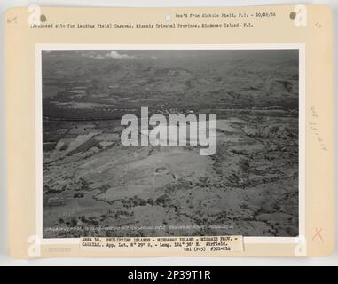 Landing Fields - Philippines - Mindanao Island, Aerial Photograph. Stock Photo