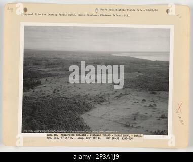 Landing Fields - Philippines - Mindanao Island, Aerial Photograph. Stock Photo