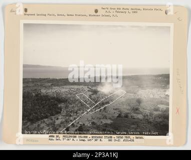 Landing Fields - Philippines - Mindanao Island, Aerial Photograph. Stock Photo