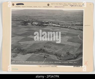 Landing Fields - Philippines - Luzon Island, Aerial Photograph. Stock Photo