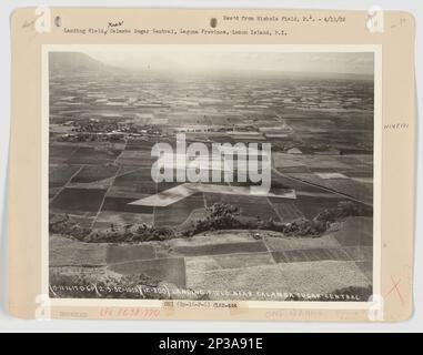 Landing Fields - Philippines - Luzon Island, Aerial Photograph. Stock Photo