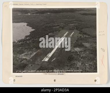 Landing Fields - Philippines - Luzon Island, Aerial Photograph. Stock Photo