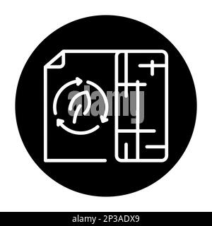 Eco roll fabric сolor line icon. Pictogram for web page Stock Vector