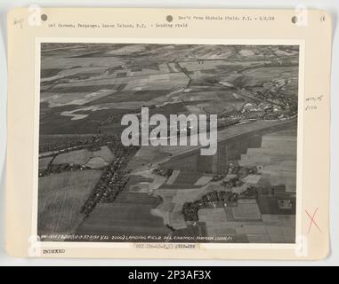 Landing Fields - Philippines - Luzon Island, Aerial Photograph. Stock Photo