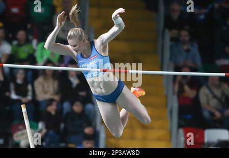 Wilma Murto of Finland, Pole Vault Women during the European Athletics Indoor Championships 2023 on March 4, 2023 at Atakoy Arena in Istanbul, Turkey - Photo: Laurent Lairys / DPPI/LiveMedia Stock Photo