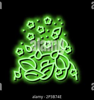 flavoring tea neon glow icon illustration Stock Vector