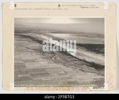 Landing Fields - Philippines - Luzon Island, Aerial Photograph. Stock Photo