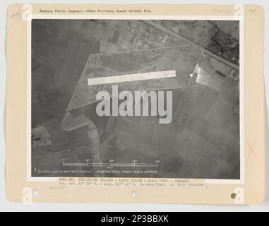 Landing Fields - Philippines - Luzon Island, Aerial Photograph. Stock Photo