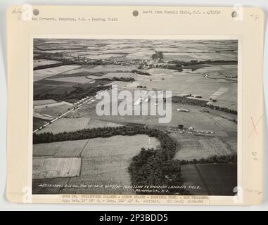 Landing Fields - Philippines - Luzon Island, Aerial Photograph. Stock Photo