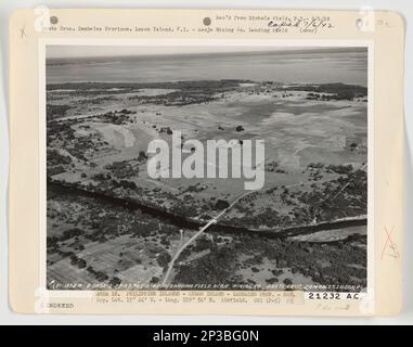 Landing Fields - Philippines - Luzon Island, Aerial Photograph. Stock Photo