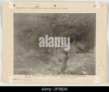 Landing Fields - Philippines - Luzon Island, Aerial Photograph. Stock Photo