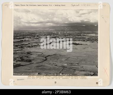 Landing Fields - Philippines - Luzon Island, Aerial Photograph. Stock Photo