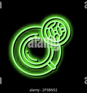 green tea neon glow icon illustration Stock Vector