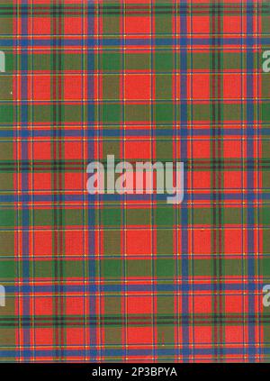 red and green Munro Clan Tartan from the book ' A history of the Scottish Highlands, Highland clans and Highland regiments ' Volume 1 by Maclauchlan, Thomas, 1816-1886; Wilson, John, 1785-1854; Keltie, John Scott, Sir, 1840-1927 Publication date 1875 publisher Edinburgh ; London : A. Fullarton Stock Photo