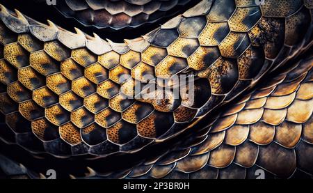 Close up macro view of Snake skin Stock Photo