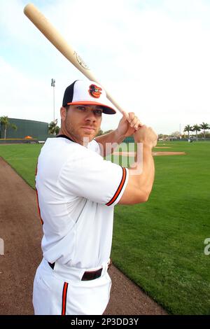 SARASOTA, FL - FEBRUARY 18: Chris Davis (19) poses during the Baltmore  Orioles Photo Day on February 18, 2020 at Ed Smith Stadium in Sarasota,  Florida. (Photo by Cliff Welch/Icon Sportswire) (Icon