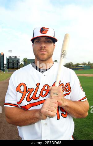 SARASOTA, FL - FEBRUARY 18: Chris Davis (19) poses during the Baltmore  Orioles Photo Day on February 18, 2020 at Ed Smith Stadium in Sarasota,  Florida. (Photo by Cliff Welch/Icon Sportswire) (Icon