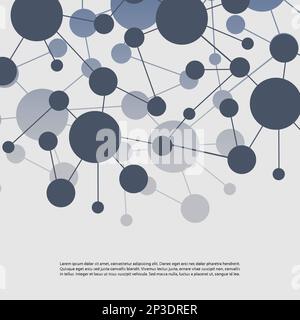 Connections - Molecular, Global, Business Network Design Stock Vector