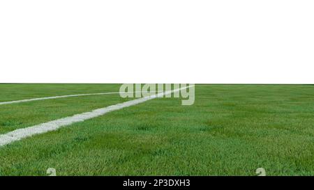 Lawn playground of a soccer stadium with signals. 3d render Stock Photo