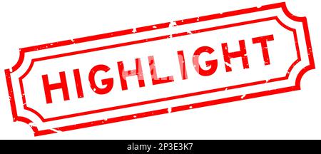 Grunge red highlight word rubber seal stamp on white background Stock Vector