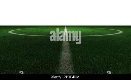 Lawn playground of a soccer stadium with signals. 3d render Stock Photo