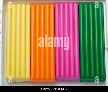 Multicolor plasticine for creativity modeling hobby children bright Stock Photo