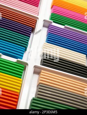 Multicolor plasticine for creativity modeling hobby children bright Stock Photo