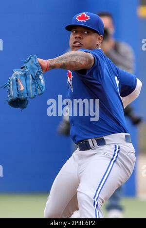 26 Feb 2015: Pitcher Marcus Stroman during the Blue Jays spring training  workout at the Bobby Mattick Training Center in Dunedin, Florida. (Icon  Sportswire via AP Images Stock Photo - Alamy