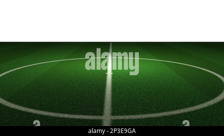 Lawn playground of a soccer stadium with signals. 3d render Stock Photo