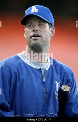 Adrian Beltre of the Los Angeles Dodgers bats during a 2002 MLB season game  at Dodger Stadium, in Los Angeles, California. (Larry Goren/Four Seam Images  via AP Images Stock Photo - Alamy