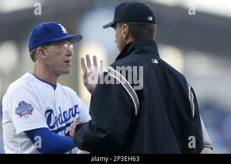 Adrian Beltre of the Los Angeles Dodgers bats during a 2002 MLB season game  at Dodger Stadium, in Los Angeles, California. (Larry Goren/Four Seam Images  via AP Images Stock Photo - Alamy