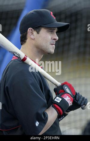 Aaron Boone of the Cincinnati Reds before a 1999 Major League