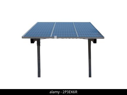 Renewable energy concept with isolated solar panel Stock Photo