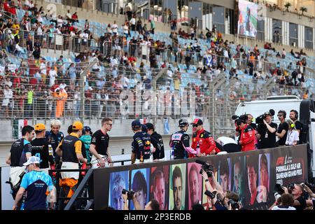 The drivers' parade. 05.03.2023. Formula 1 World Championship, Rd 1, Bahrain Grand Prix, Sakhir, Bahrain, Race Day.  Photo credit should read: XPB/Press Association Images. Stock Photo