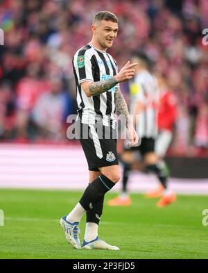 26 Feb 2023 - Manchester United v Newcastle United - Carabao Cup - Final - Wembley Stadium  Newcastle United's Kieran Trippier during the Carabao Cup Final. Picture : Mark Pain / Alamy Live News Stock Photo