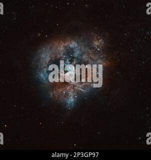 The Tarantula nebula in the Large Magellanic Cloud, photographed by a remote telescope in Australia Stock Photo