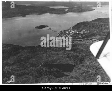 Alaska - Cordova, Aerial Photograph. Stock Photo