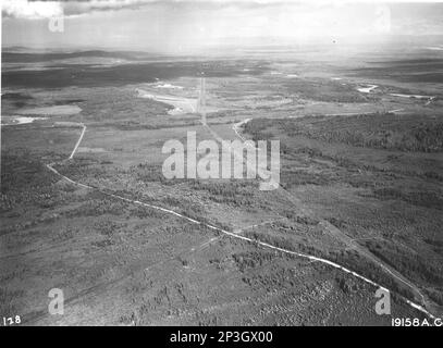 Alaska - Fairbanks, Aerial Photograph. Stock Photo