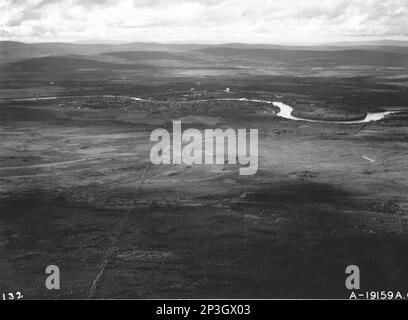 Alaska - Fairbanks, Aerial Photograph. Stock Photo