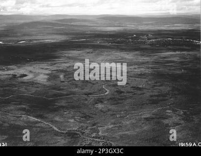 Alaska - Fairbanks, Aerial Photograph. Stock Photo