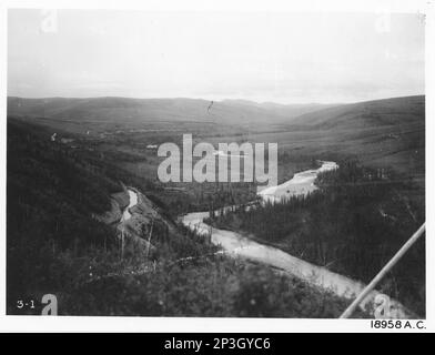 Alaska - Fairbanks, Aerial Photograph. Stock Photo