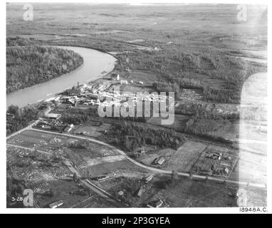 Alaska - Fairbanks, Aerial Photograph. Stock Photo