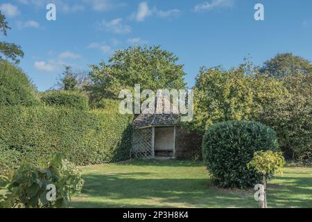 Gazebo in garden , Kelmscott Manor,  Kelmscott, UK Stock Photo