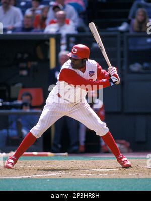 Cincinnati Reds Deion Sanders (21) during a game from his 1997 season  against the Florida Marlins at Cinergy Field in Cincinnati, Ohio. Deion  Sanders played for 9 years with 4 different teams.(AP Photo/David Durochik  Stock Photo - Alamy