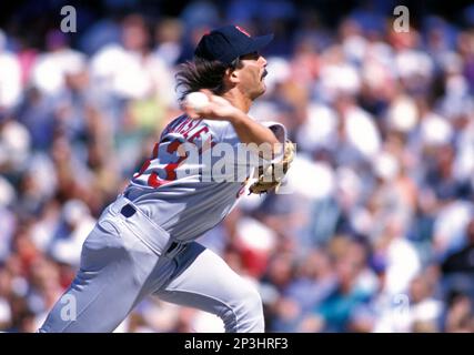 Former San Diego Padres pitcher Rollie Fingers participates in the  old-timers game at the 1992 MLB All-Star game -- Please credit photographer  Kirk Schlea Stock Photo - Alamy