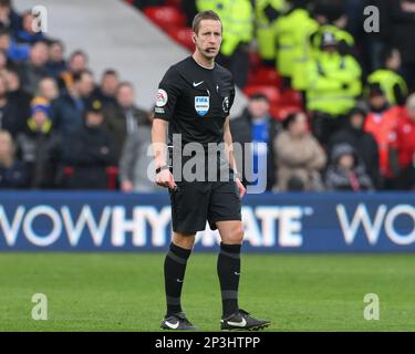 referee John Brooks during the Premier League match Nottingham Forest vs Everton at City Ground, Nottingham, United Kingdom, 4th March 2023  (Photo by Craig Thomas/News Images) Stock Photo